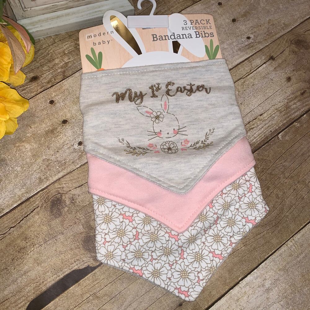 Baby Easter Bandana Bibs-  NWT
